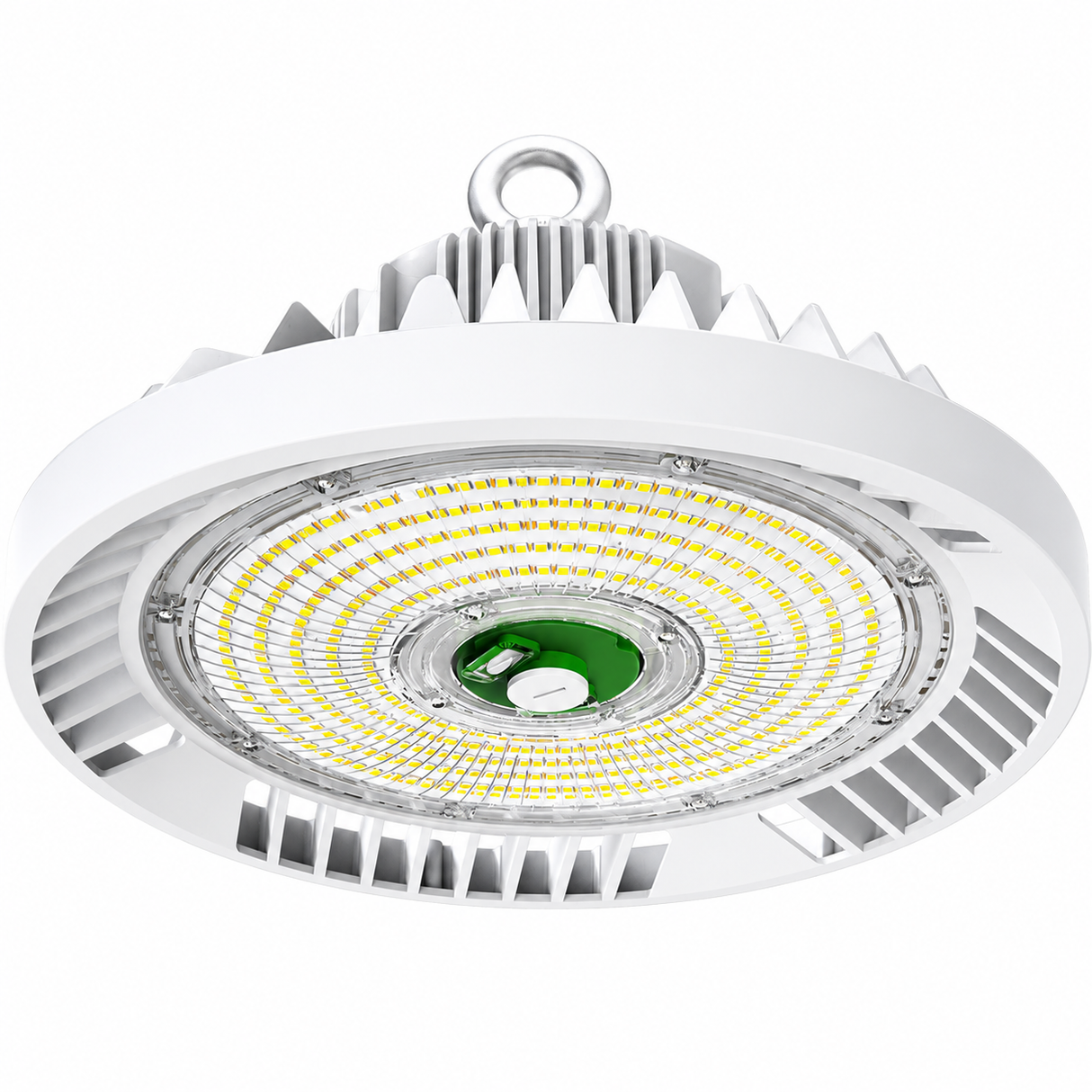 LEDone HB0203 LOC-ELHB-MW(80/100/150) MCCT(30/40/50)-LV (WHITE) 80/100/150W LED UFO Highbay 3000K/4000K/5000K White Finish 120-277V
