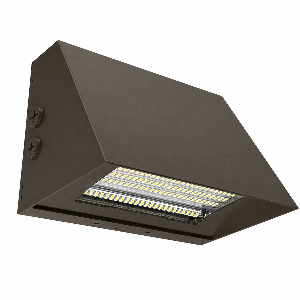 NaturaLED 9818 CWP40S/BS/8C3/BZ-PHO 25-30-40W LED Full Cut-Off Wall Pack Bronze Finish + Photocell 3000K/4000K/5000K 120-277V
