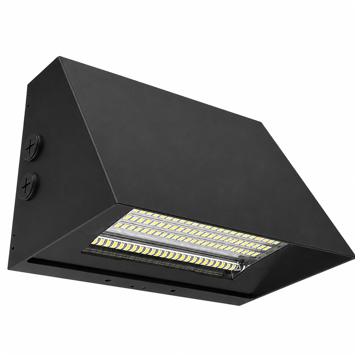 NaturaLED 9820 CWP40S/BS/8C3/BK-PHO 25-30-40W LED Full Cut-Off Wall Pack Black Finish + Photocell 3000K/4000K/5000K 120-277V