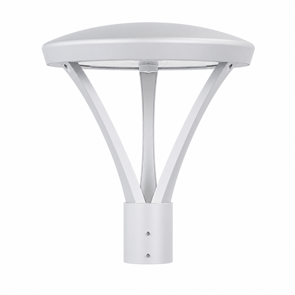 NaturaLED 9730 PST16/60S/T5/8C3/WH-Z10 30/45/60W 16-Inch LED Post-Top Light Fixture White Finish 3000K/4000K/5000K 120-277V