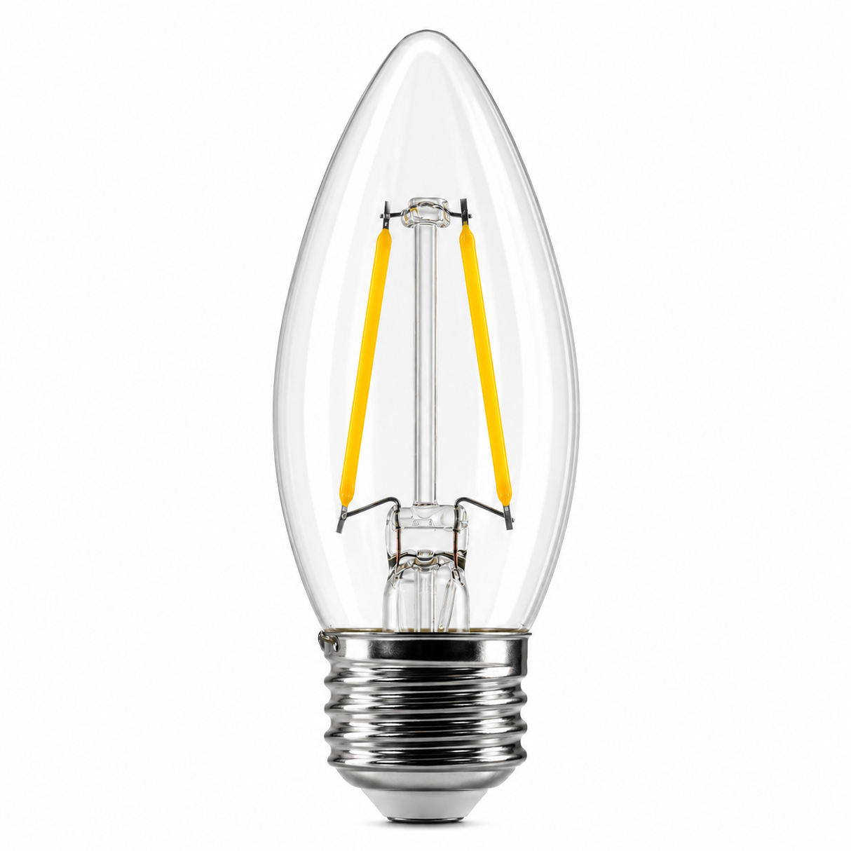 DAMAR 34128B LED2.5W/ETC/FIL/27K/DIM 2.5W B11 ETC Filament LED Light Bulb 2700K Dimmable E26 Base 120V