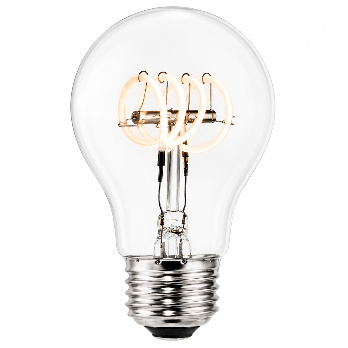 DAMAR 34049A LED4A19/CL/CFIL/22K/D 4W A19 Filament LED Light Bulb 2200K Dimmable 120V