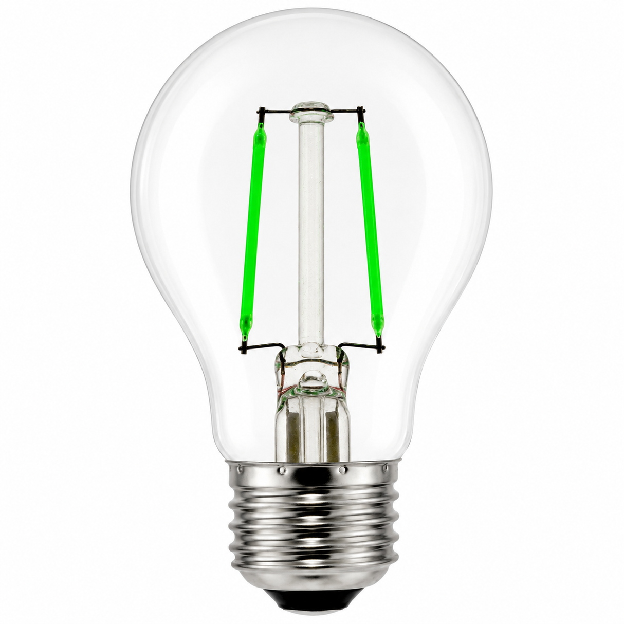 DAMAR 34048C LED4A19/CL/FIL/GREEN/D 4W A19 Filament LED Light Bulb Green Dimmable 120V