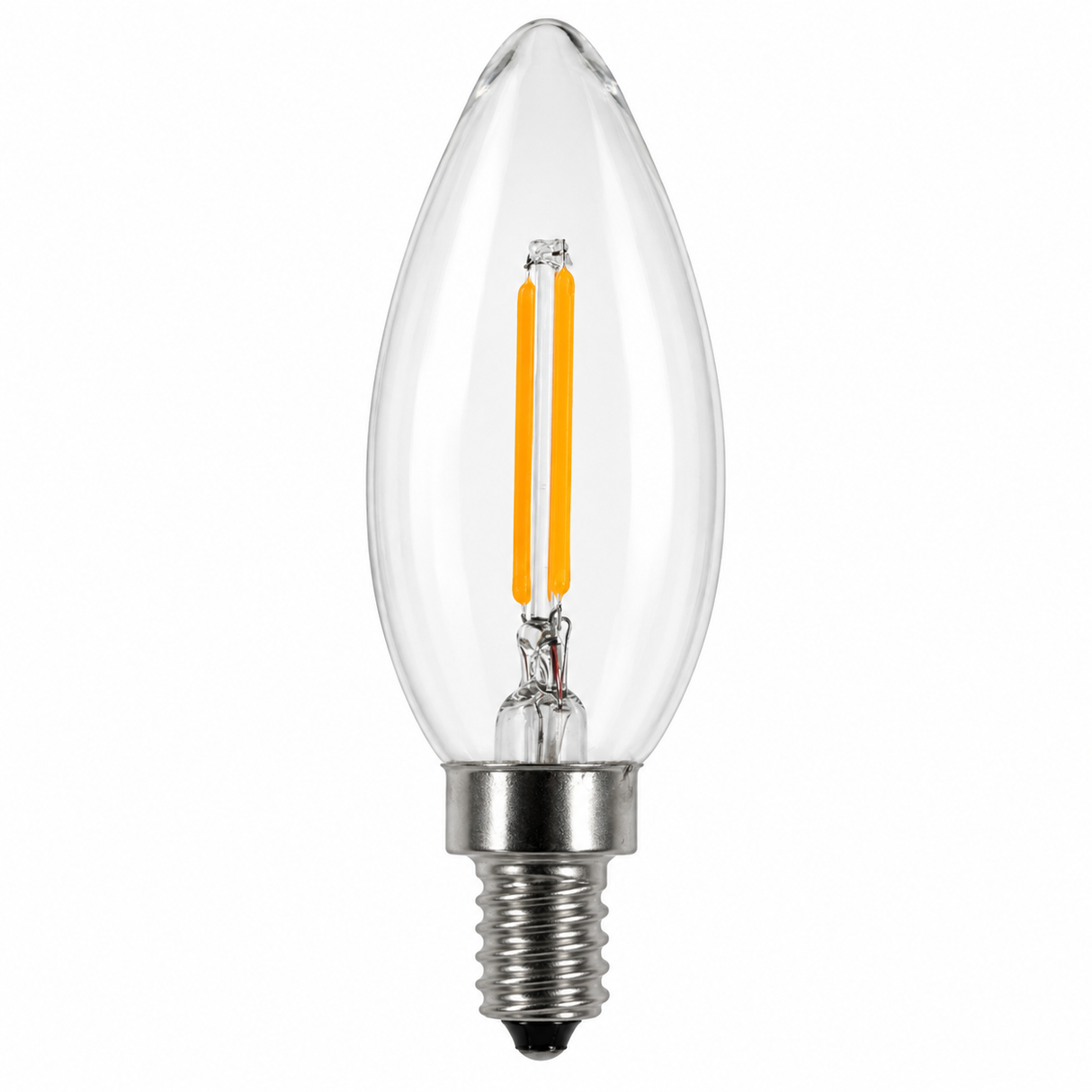 DAMAR 34126B LED2.5W/CTC/FIL/27K/DIM 2.5W B11 CTC Filament LED Light Bulb 2700K Dimmable E12 Candelabra Base 120V