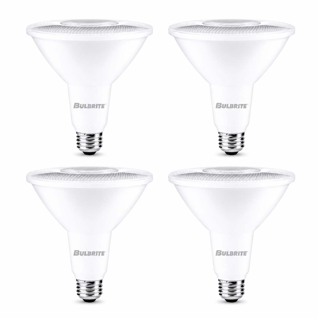 Bulbrite 861746 15W Flood PAR38 Medium LED Light Bulb Soft White Light 3000K Dimmable E26 Medium 1200 Lumens 120V 4PK