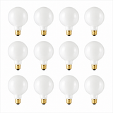 Bulbrite 861019 25W Globe Incandescent White 2700K Dimmable E26 Medium 150 Lumens 125V 12PK
