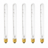 Bulbrite 861076 Incandescent Dimmable 40 Watt T8 Light Bulbs with Clear Glass Finish and Medium (E26) Screw Base (E26), 2700K (Warm White Light) 5PK
