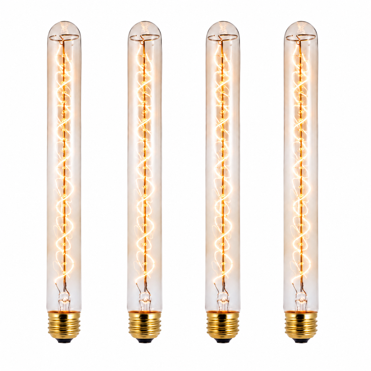 Bulbrite 861157 40 Watt Dimmable Antique Nostalgic Spiral Filament T9 Medium (E26) Incandescent Bulb 4PK