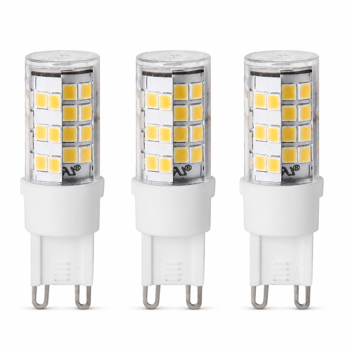 Bulbrite 862936 4.5W LED T6 Light Bulb with A Frost Finish and A Bi-pin Warm White Light 2700K Dimmable G9 400 Lumens 120V 3PK