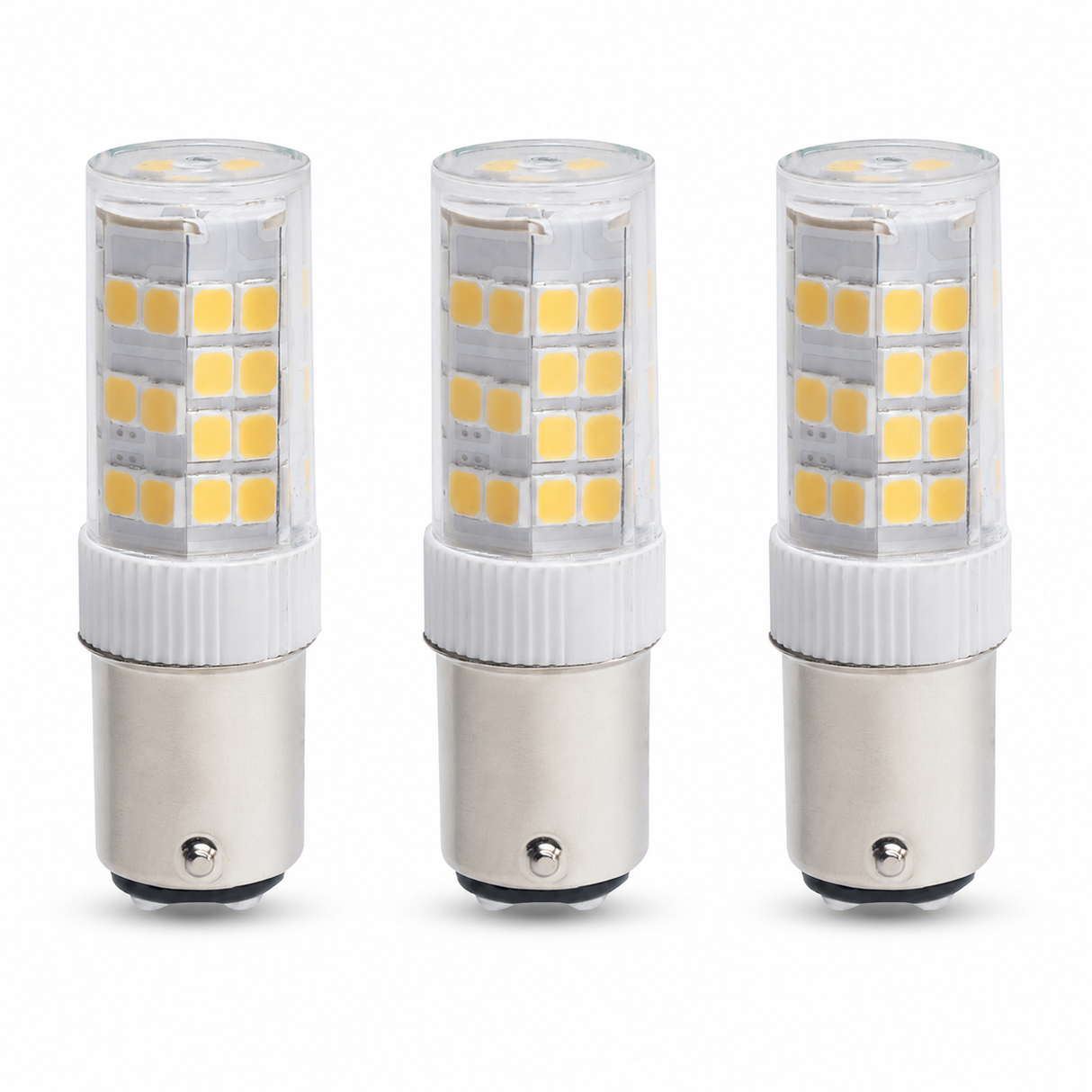 Bulbrite 862914 4.5W LED T5 Light Bulb with A Frost Finish and A Double-contact Bayonet BA15d Warm White Light 2700K Dimmable BA15D 400 Lumens 120V 3PK