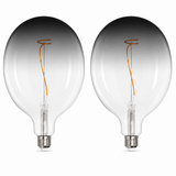 Bulbrite 862112 4.5W LED Filament Pack of 2 C53 Light Bulb with Clear/smoke Glass Finish and Medium Base Soft White Light 3000K Dimmable E26 Medium 200 Lumens 120V 2PK