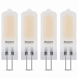 Bulbrite 862040 1.8W LED Filament T5 Light Bulb with Frost Glass Finish and Base Soft White Light 3000K Dimmable G4 140 Lumens 12V 4PK