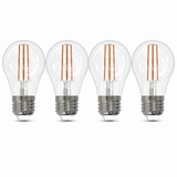 Bulbrite 862058 7W LED Filament A15 Light Bulb with Clear Glass Finish and Medium Base Soft White Light 3000K Dimmable E26 Medium 800 Lumens 120V 4PK