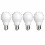 Bulbrite 862072 8.5W LED Filament A19 Light Bulb with Milky Glass Finish and Medium Base Soft Daylight Light 5000K Dimmable E26 Medium 800 Lumens 120V 4PK