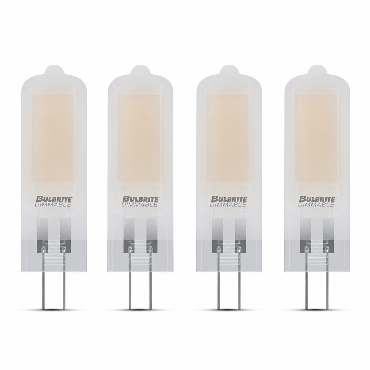 Bulbrite 862039 1.8W LED Filament T5 Light Bulb with Frost Glass Finish and Base Warm White Light 2700K Dimmable G4 140 Lumens 12V 4PK