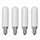 Bulbrite 862109 4.5W LED Filament T6 Light Bulb with Milky Glass Finish and Candelabra Base Soft Daylight Light 5000K Dimmable E12 Candelabra 450 Lumens 120V 4PK