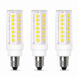 Bulbrite 862917 5W LED T6 Light Bulb with A Forst Finish and A Mini-Candelabra Screw Soft White Light 3000K Dimmable E11 Mini-Candelabra 550 Lumens 120V 3PK