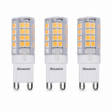 Bulbrite 862912 3.5W LED T5 Light Bulb with A Frost Finish and A Bi-pin Soft White Light 3000K Dimmable G9 330 Lumens 120V 3PK