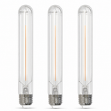 Bulbrite 862928 3W LED T9 7.5‘’ Light Bulb with A Clear Finish and A Medium Screw Soft White Light 3000K Dimmable E26 Medium 250 Lumens 120V 3PK