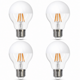 Bulbrite 862065 5W LED A19 Light Bulb 2700K Dimmable E26 400 Lumens 120V 4PK
