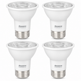 Bulbrite 862950 50W LED PAR16 Flood 80CRI 3000K Dimmable E26 Medium 500 Lumens 120V 4PK