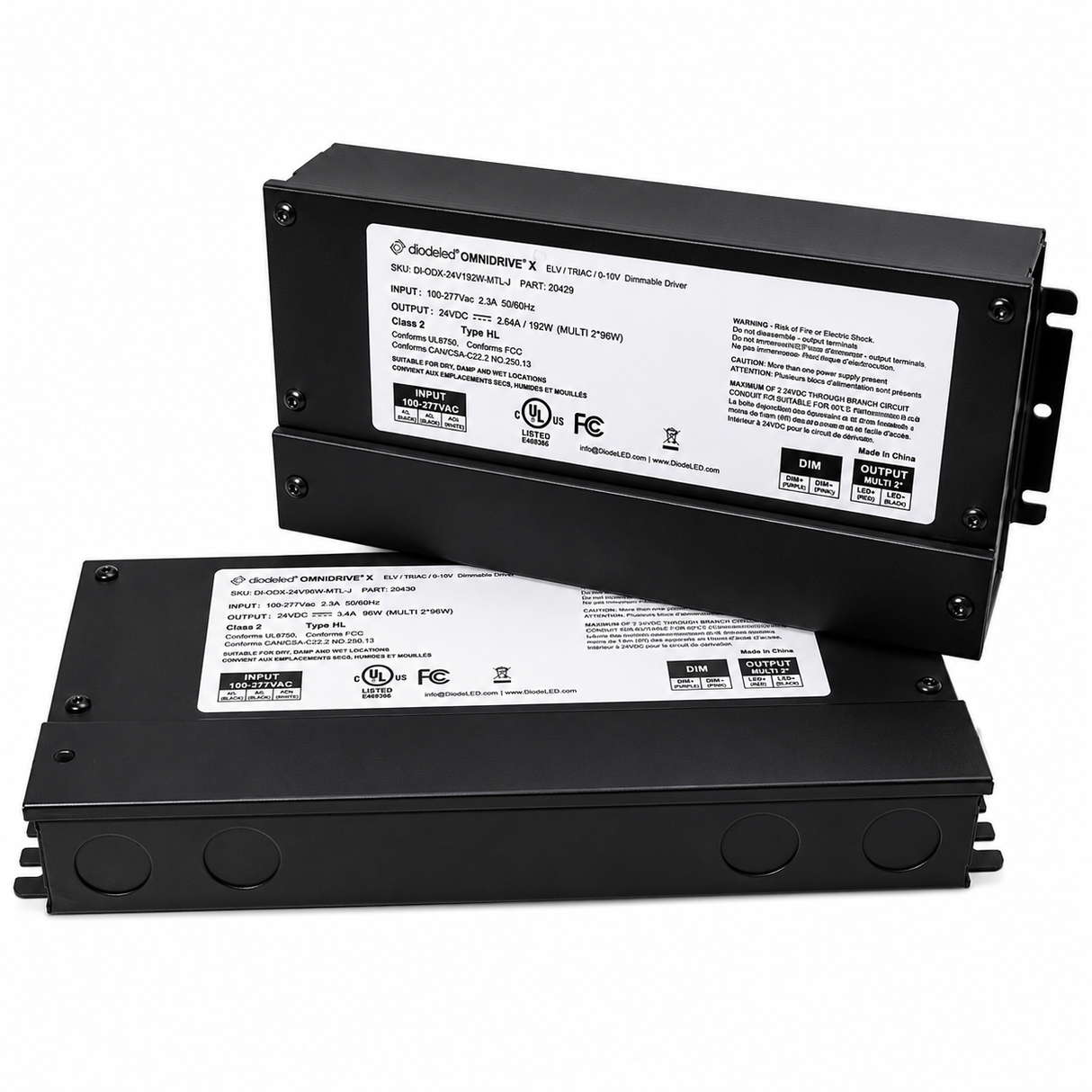 Diode LED DI-ODX-24V192W-MT-J 192W Omnidrive X Multi-Tap Dimmable LED Driver Input 100-277 Output 24VDC