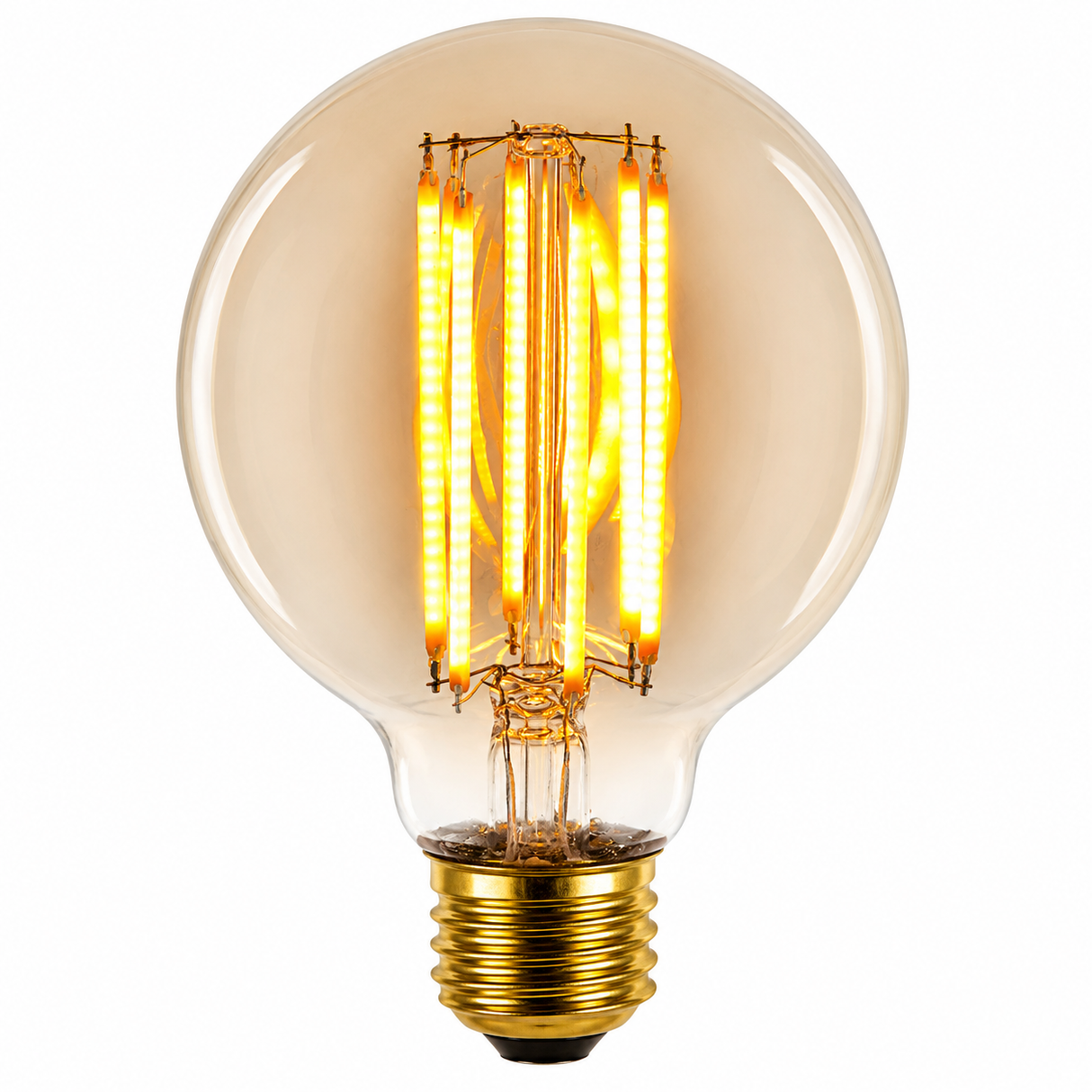 DAMAR 38820A LED2G25/ANTIQUE 2W G25 LED Globe Filament Antique Finish 2000K 120V