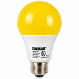 DAMAR 38664B LED5A19/YELLOW 5W A19 LED Yellow Non-Dimmable E26 Base 120V