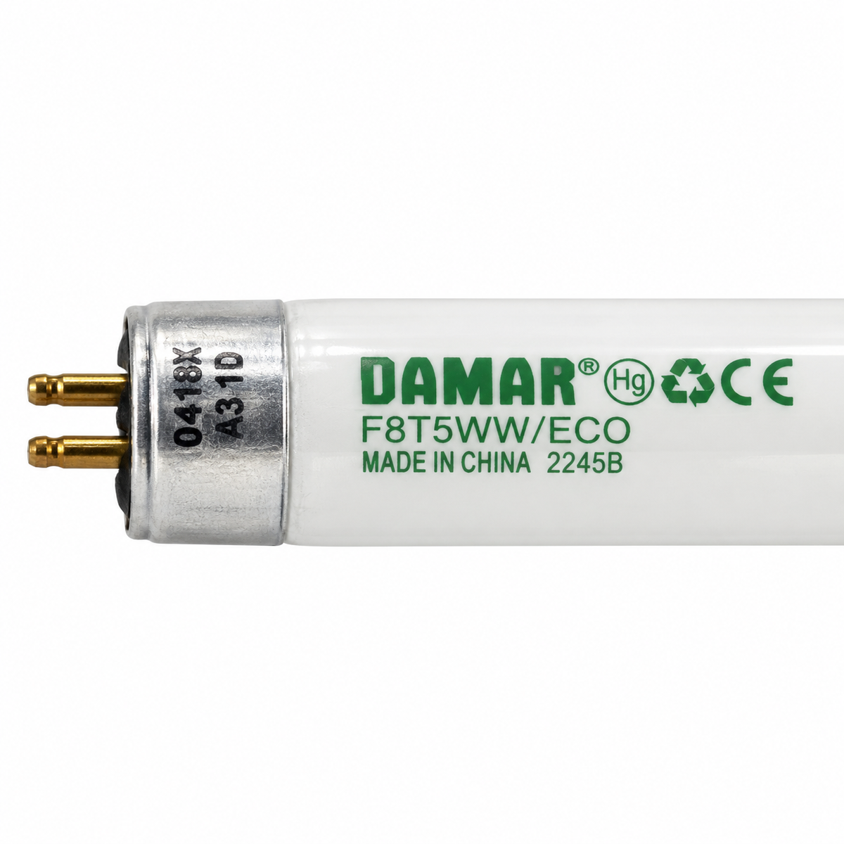 DAMAR 02245B F8T5/WW/ECO 8W T5 Fluorescent Tube 2700K G5 Bi-Pin Base