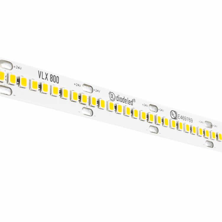 Diode LED DI-24V-VLX5-24-016 16.4ft 4.6W/ft Valent X 500+ Lumen Per Ft High Density LED Tape Light 2400K 24V DC