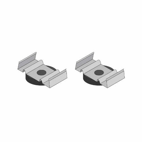 Diode LED DI-CHB-S1-MUC-BA Channel Component, Magnetic U-Clip, S1 Channel, Aluminum [2-Pack]