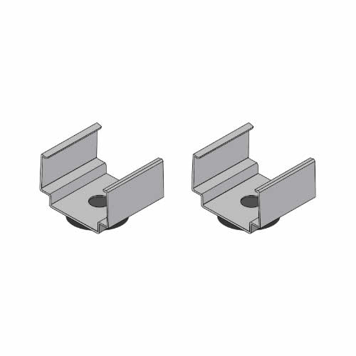 Diode LED DI-CPCH-MUC-BA Slim Channel Brushed Aluminum Finish Magnetic U-Clip [2-Pack]