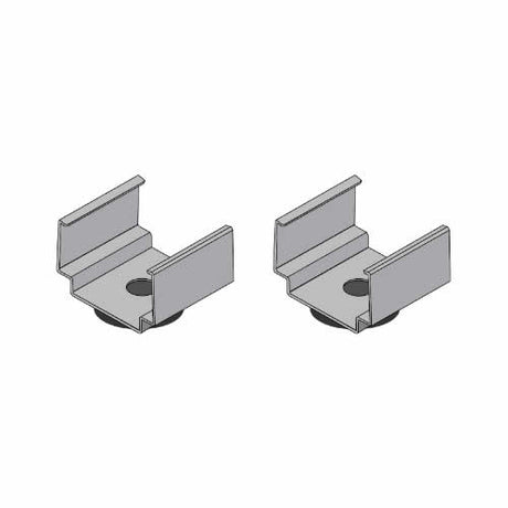Diode LED DI-CPCH-MUC-BA Slim Channel Brushed Aluminum Finish Magnetic U-Clip [2-Pack]