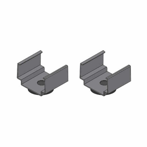 Diode LED DI-CPCH-MUC-BL Slim Channel Brushed Black Finish Magnetic U-Clip [2-Pack]
