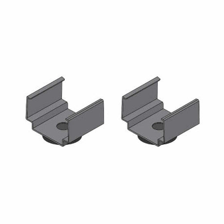 Diode LED DI-CPCH-MUC-BL Slim Channel Brushed Black Finish Magnetic U-Clip [2-Pack]