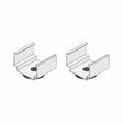 Diode LED DI-CPCH-MUC-WH Slim Channel Brushed White Finish Magnetic U-Clip [2-Pack]