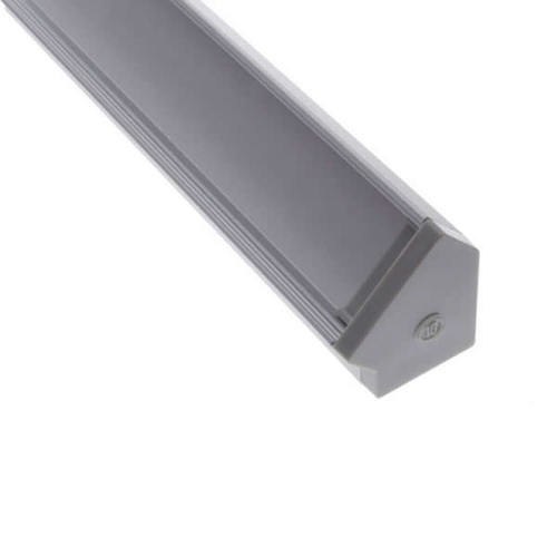 Diode LED DI-CPCHA-4596 96" 45 Degree Channel Only for LED Tape Light with Brushed Aluminum Finish