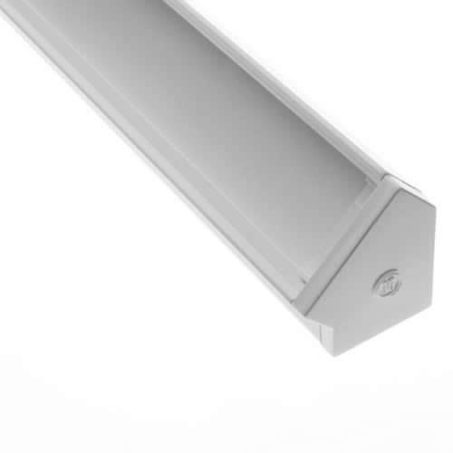 Diode LED DI-CPCHA-4596W-10 96" 45 Degree Channel Only for LED Tape Light with White Finish (10-Pack)