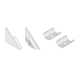 Diode LED DI-CPCHB-90SD-ACC 90 Degree Sideview Channel Accessories Pack End Cap Pairs & Mounting Hardware