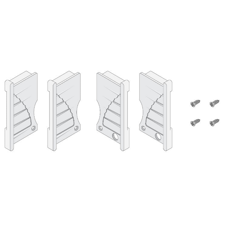 Diode LED DI-CPCHB-RFCTR-ACC Reflector Channel Accessory Pack End Cap Pairs