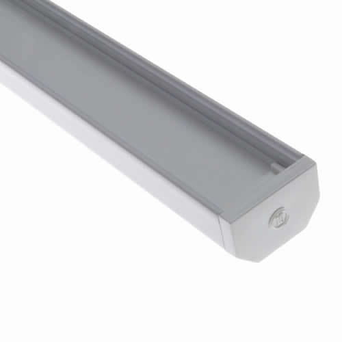 Diode LED DI-CPCHA-SQ96W 96" Square Channel Only for LED Tape Light with White Finish