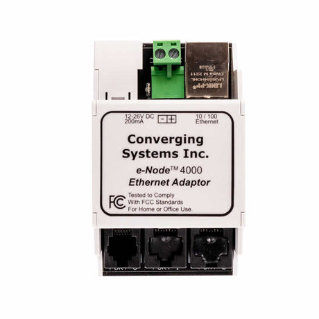 Diode LED DI-CS-ENODE4000 Converging Systems E-NODE 4000, Internet Protocol Adapter MKIV for operation with Lutron LEAP platforms (QSX, RA3 or Athena)
