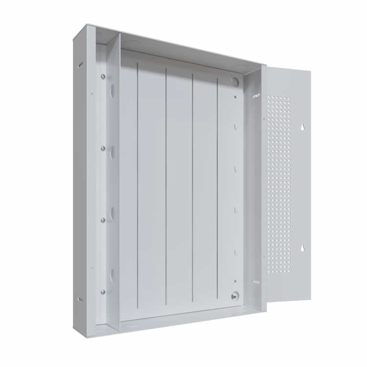 Diode LED DI-ENCL-EMPTY-WH Diode LED Panel Enclosure with Cover, Metal, White, 4 Brackets, Empty