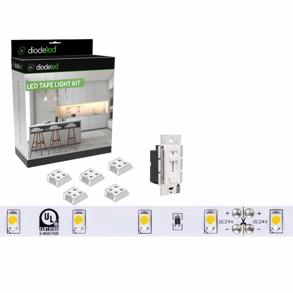 Diode LED DI-KIT-24V-BC1SXR160-2700 16.4ft Blaze 100+ Lm/Ft with 60W SWITCHEX+R1 LED Tape Light Kit 2700K 24V
