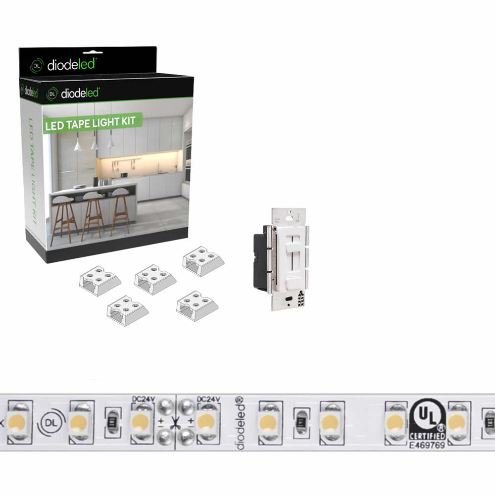 Diode LED DI-KIT-24V-BC2SXR160-3500 16.4ft Blaze 200+ Lm/Ft with 60W SWITCHEX+R1 LED Tape Light Kit 3500K 24V