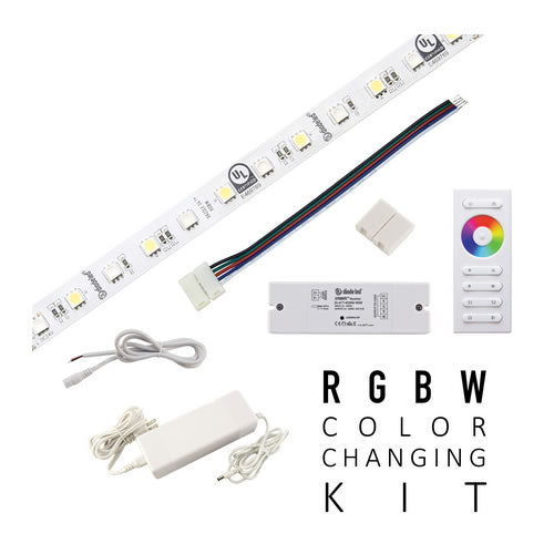 Diode LED DI-KIT-24V-RGBW-PG96 20ft Dazzle RGBW Color Changing LED Tape Light Kit 24V