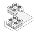 Diode LED DI-TB12-90-TTT-1 Tape Light Corner Connector 12mm Tape-to-Tape Terminal Block