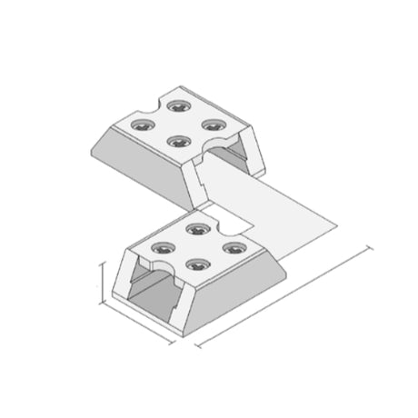 Diode LED DI-TB8-90-TTT-5 Tape Light Corner Connector 8mm Tape-to-Tape Terminal Block (5 Pack)