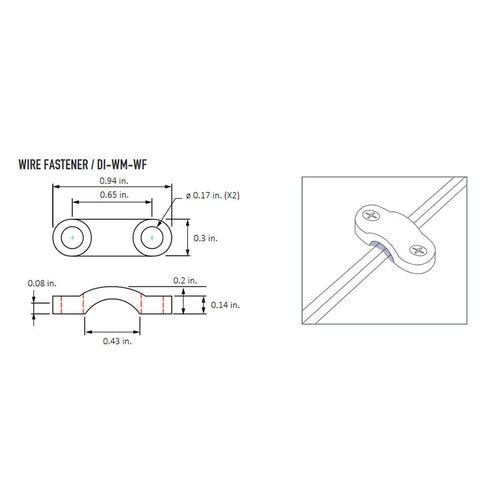 Diode LED DI-WM-WF Wire Fastener (10 Pack)