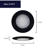 Bulbrite 862902 14W LED 7" ROUND DISC LIGHT 3000K BLACK ALUMINUM WITH PIGTAIL-12PK